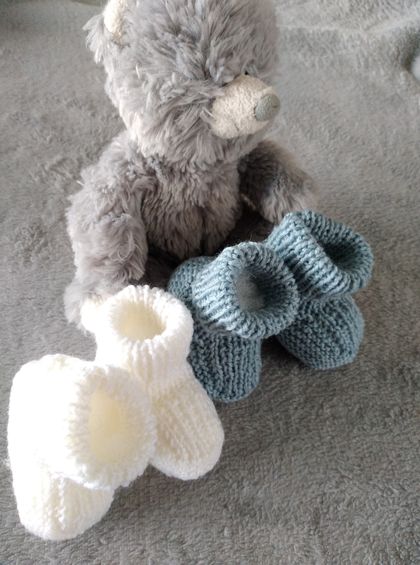 100% Merino Knitted Booties-Newborn-3 months